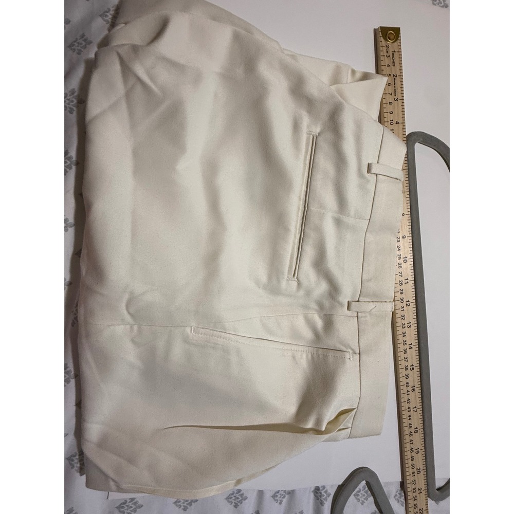 Irvine Park Mens Pleated Dress Pants Cream Off White 40x29 34381-03 Microfiber
